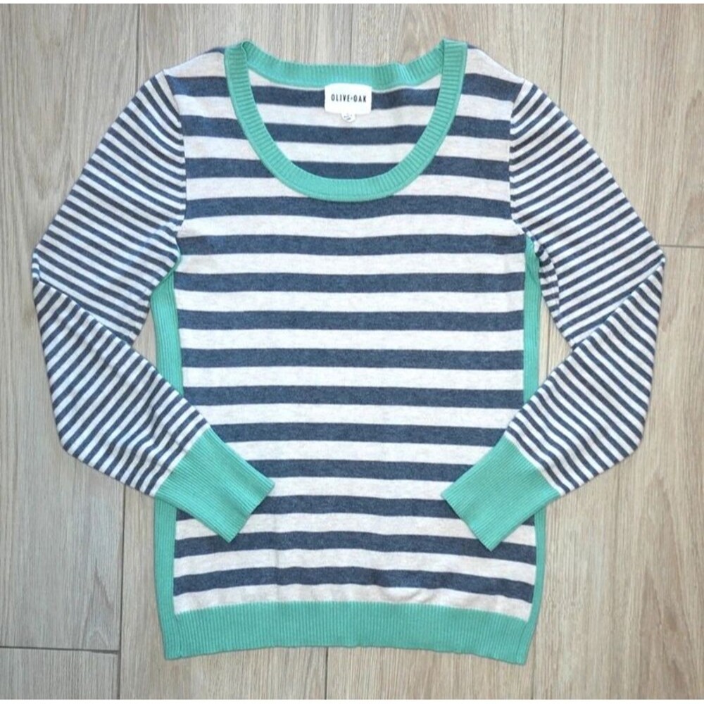 Olive+Oak Women's Sweater Size M Gray Teal